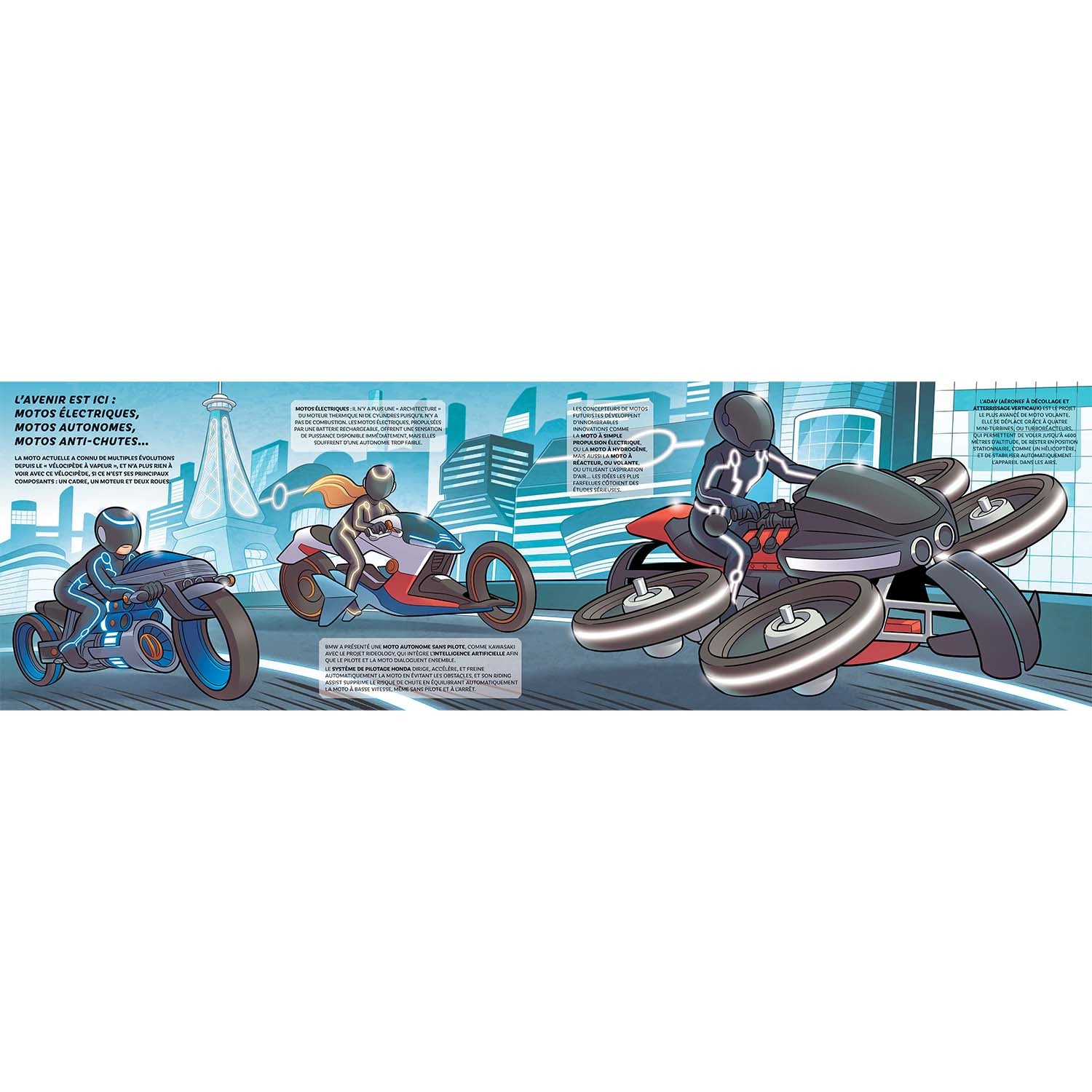 Motos - Des modèles à vapeur à la moto volante