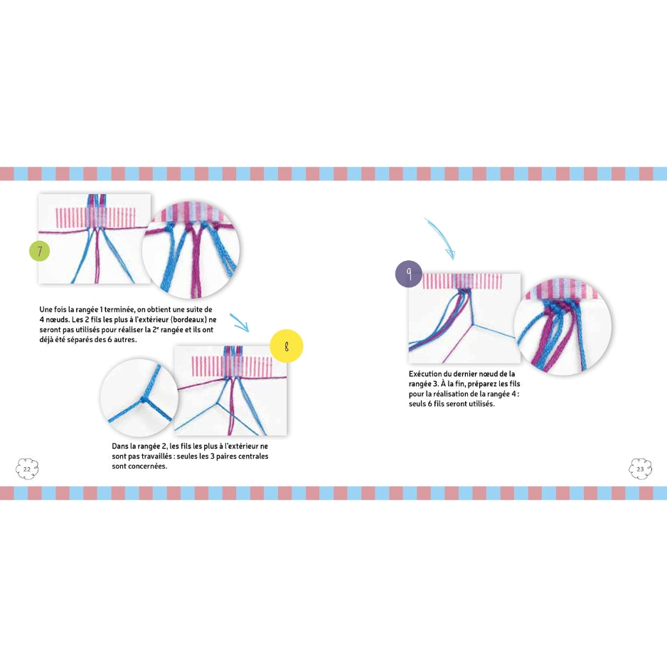 Kit Bracelets brésiliens - Un livret avec des instructions, des modèles, des materiaux et des tutoriels vidéos !
