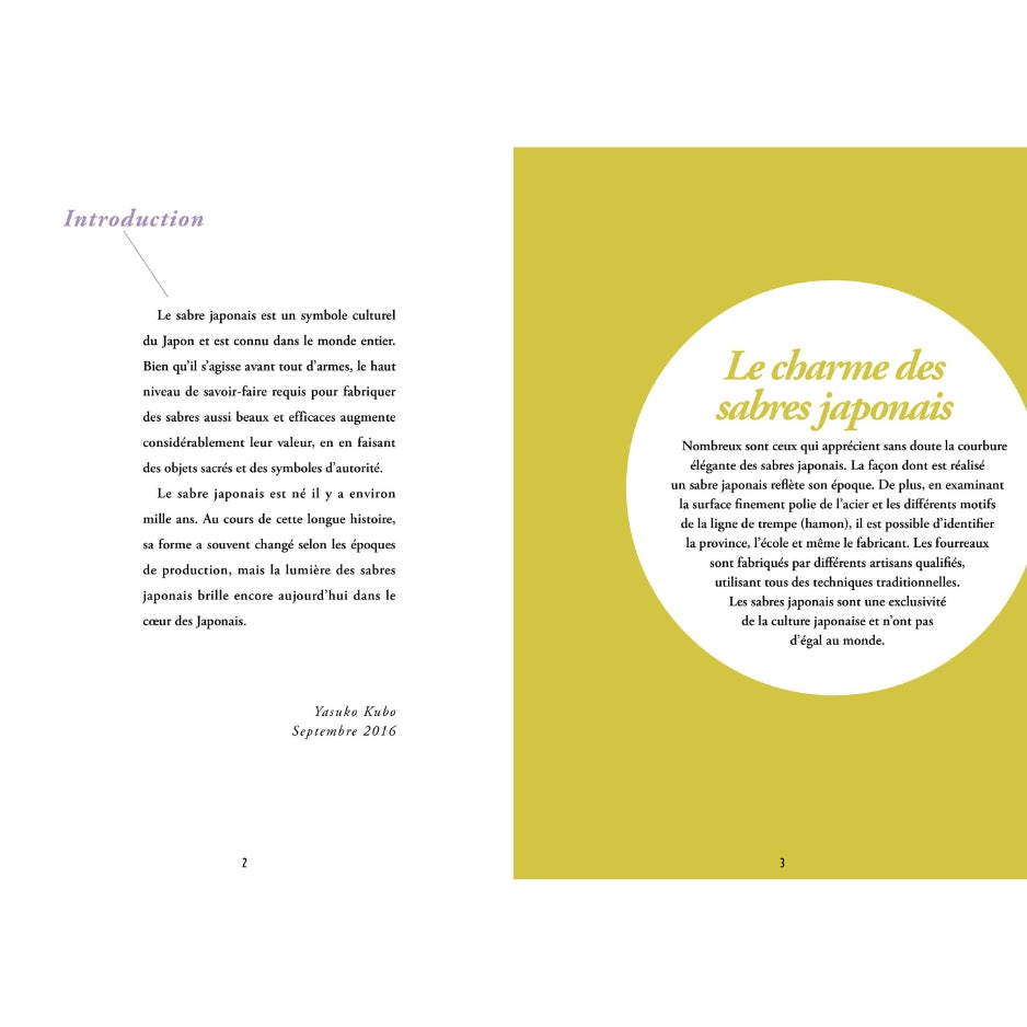 Sabres du Japon : histoires, modèles, techniques et descriptions