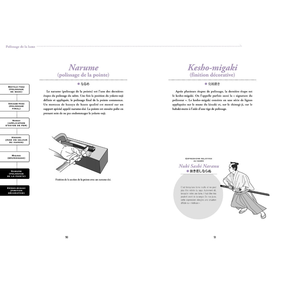 Sabres du Japon : histoires, modèles, techniques et descriptions